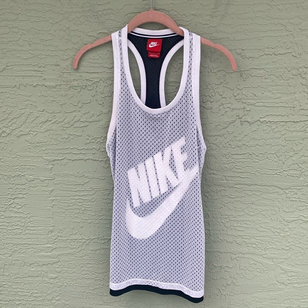 Nike Mesh Overlay Razorback Jersey Tank Top Sz S